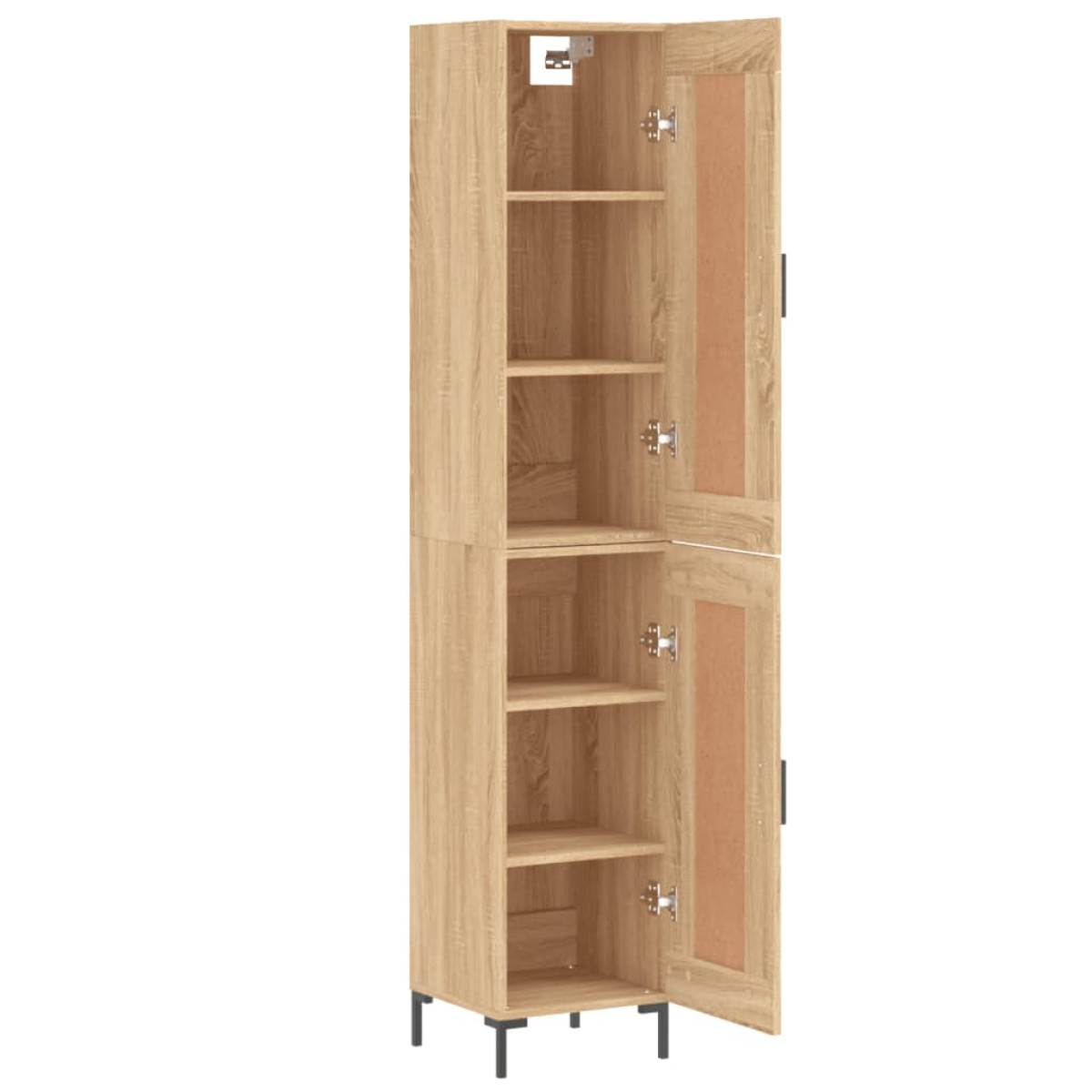vidaXL Μπουφές Sonoma δρυς 34,5 x 34 x 180 εκ. από Επεξεργασμένο Ξύλο