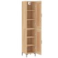 vidaXL Μπουφές Sonoma δρυς 34,5 x 34 x 180 εκ. από Επεξεργασμένο Ξύλο