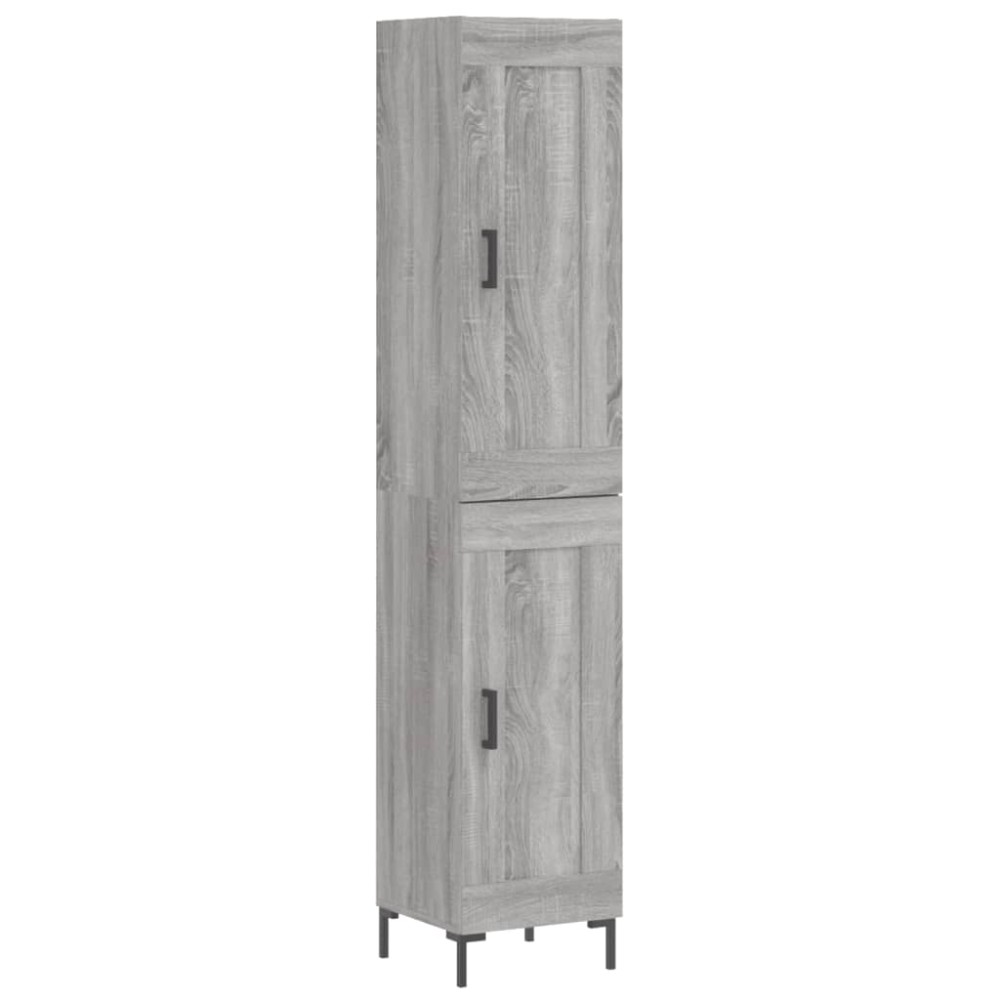 vidaXL Μπουφές Sonoma Γκρι 34,5 x 34 x 180 εκ. από Επεξεργασμένο Ξύλο