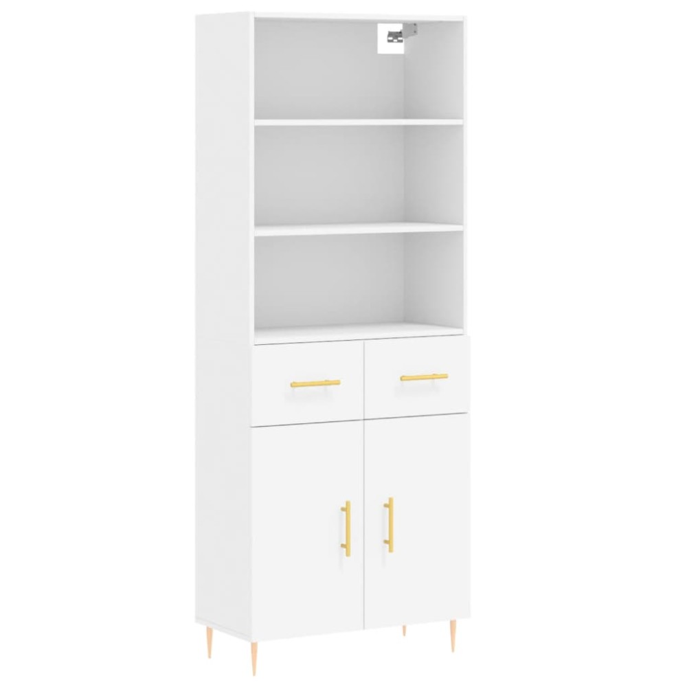 vidaXL Ντουλάπι Λευκό 69,5x34x180 εκ. από Επεξεργασμένο Ξύλο