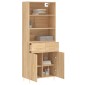 vidaXL Ντουλάπι Sonoma δρυς 69,5 x 34 x 180 εκ. από Επεξεργασμένο Ξύλο