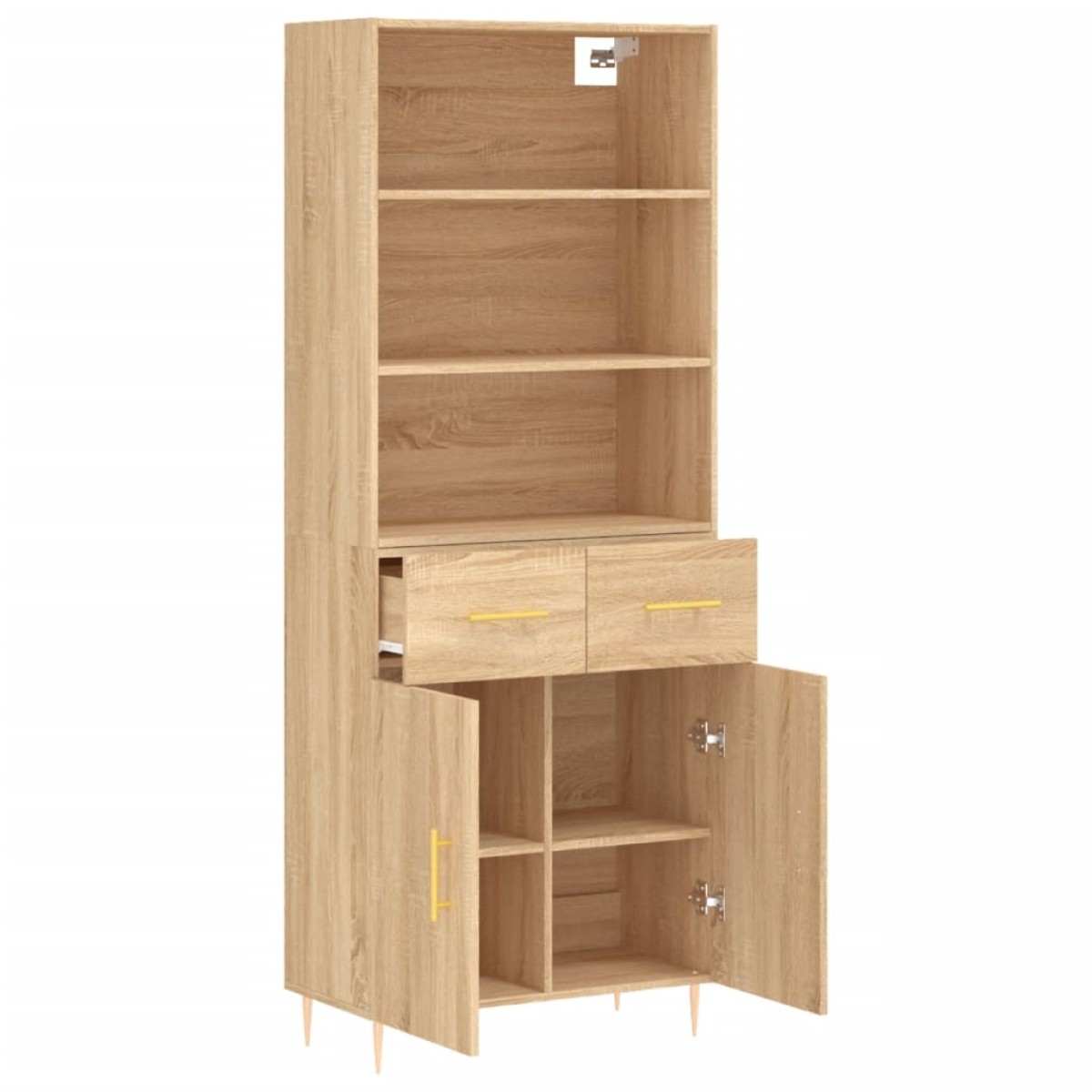 vidaXL Ντουλάπι Sonoma δρυς 69,5 x 34 x 180 εκ. από Επεξεργασμένο Ξύλο