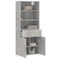 vidaXL Ντουλάπι Γκρι Σκυροδέματος 69,5x34x180 εκ. Επεξεργασμένο Ξύλο