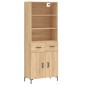 vidaXL Ντουλάπι Sonoma δρυς 69,5 x 34 x 180 εκ. από Επεξεργασμένο Ξύλο