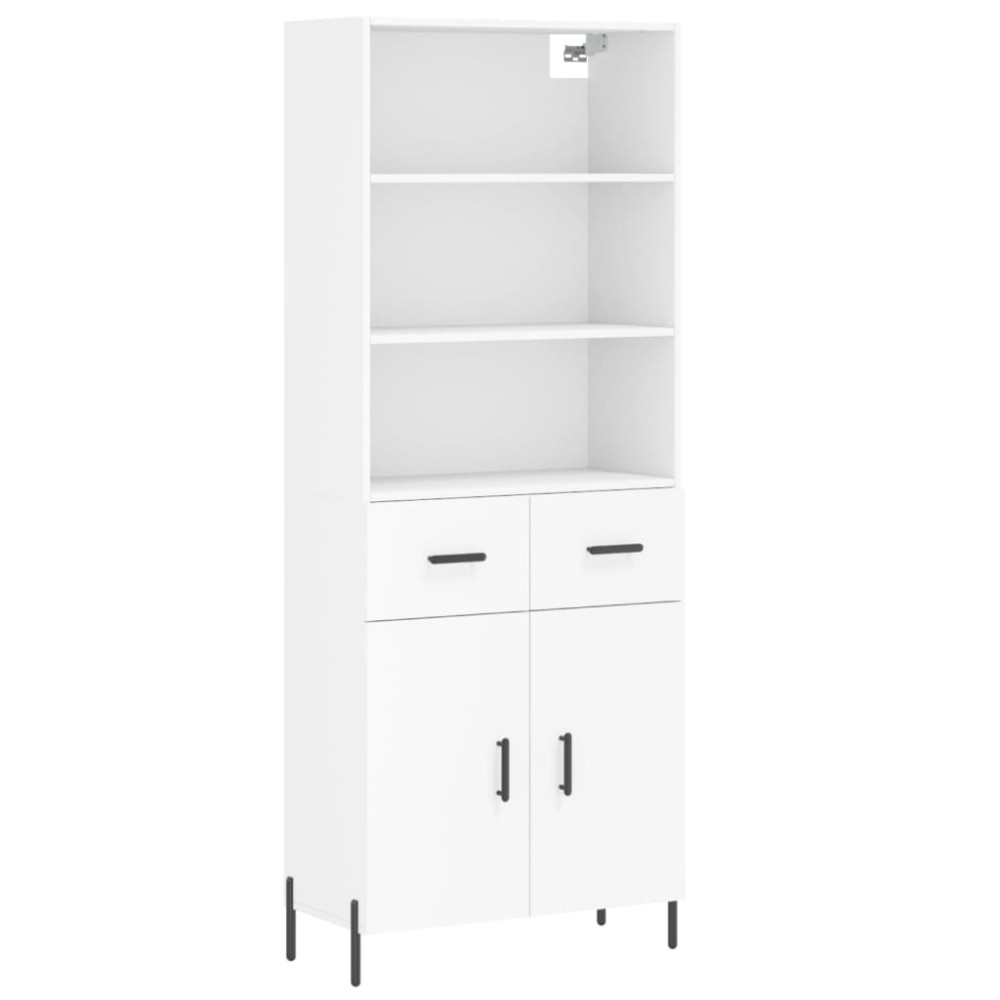 vidaXL Ντουλάπι Λευκό 69,5x34x180 εκ. από Επεξεργασμένο Ξύλο