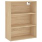 vidaXL Ντουλάπι Sonoma δρυς 69,5 x 34 x 180 εκ. από Επεξεργασμένο Ξύλο