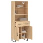 vidaXL Ντουλάπι Sonoma δρυς 69,5 x 34 x 180 εκ. από Επεξεργασμένο Ξύλο