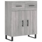 vidaXL Ντουλάπι Γκρι Sonoma 69,5 x 34 x 180 εκ. Επεξεργασμένο Ξύλο