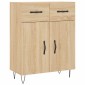 vidaXL Ντουλάπι Sonoma δρυς 69,5 x 34 x 180 εκ. από Επεξεργασμένο Ξύλο