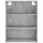 vidaXL Ντουλάπι Γκρι Σκυροδέματος 69,5x34x180 εκ. Επεξεργασμένο Ξύλο