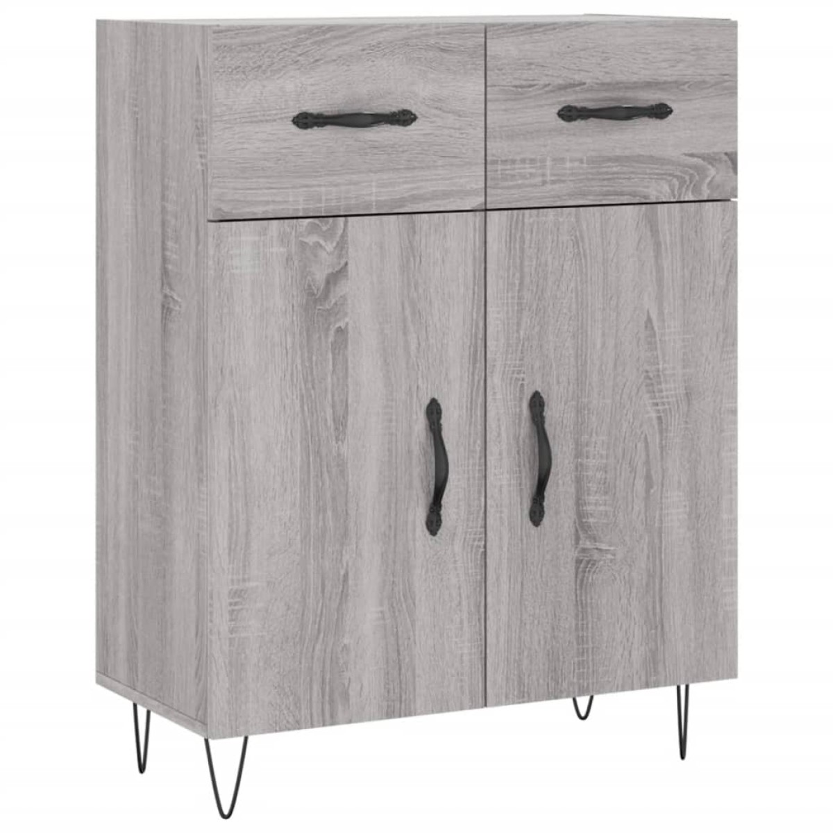 vidaXL Ντουλάπι Γκρι Sonoma 69,5 x 34 x 180 εκ. Επεξεργασμένο Ξύλο