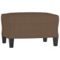 vidaXL Καναπές Τριθέσιος Καφέ 180 εκ. από Υφασμάτινος με Υποπόδιο