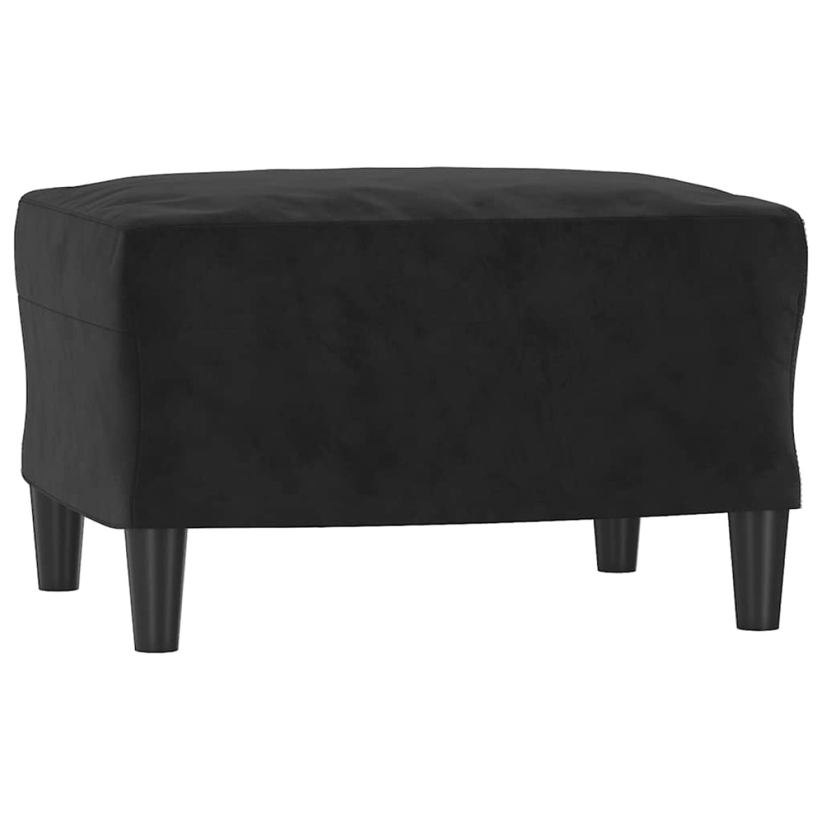 vidaXL Πολυθρόνα Μαύρη 60 εκ. Βελούδινη με Υποπόδιο