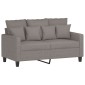 vidaXL Πολυθρόνες Σετ 2 Τεμαχίων Taupe από Ύφασμα με Μαξιλάρια