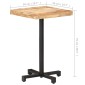 vidaXL Τραπέζι Bistro Τετράγωνο 50x50x75 εκ. Ακατέργαστο Ξύλο Μάνγκο
