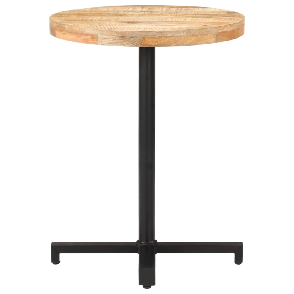 vidaXL Τραπέζι Bistro Στρογγυλό Ø60 x 75 εκ. Ακατέργαστο Ξύλο Μάνγκο