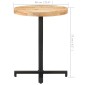 vidaXL Τραπέζι Bistro Στρογγυλό Ø60 x 75 εκ. Ακατέργαστο Ξύλο Μάνγκο