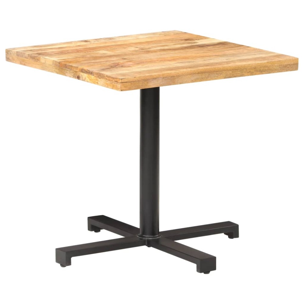 vidaXL Τραπέζι Bistro Τετράγωνο 80x80x75 εκ. Ακατέργαστο Ξύλο Μάνγκο
