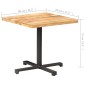 vidaXL Τραπέζι Bistro Τετράγωνο 80x80x75 εκ. Ακατέργαστο Ξύλο Μάνγκο