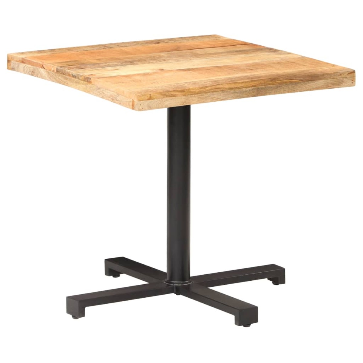 vidaXL Τραπέζι Bistro Τετράγωνο 80x80x75 εκ. Ακατέργαστο Ξύλο Μάνγκο