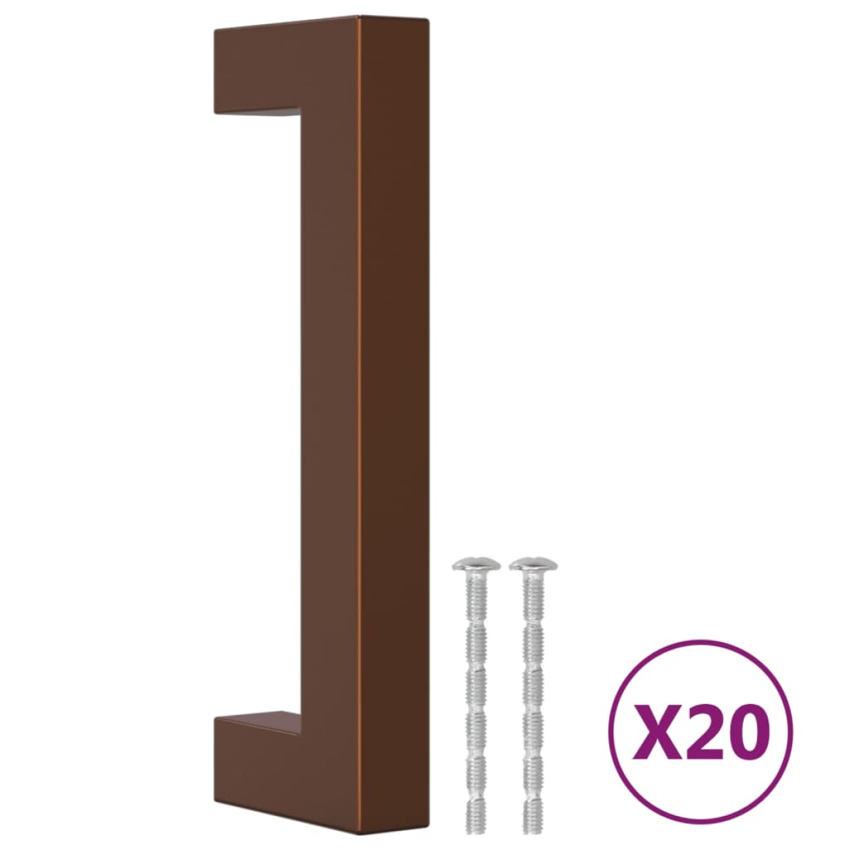 vidaXL Λαβές Ντουλαπιών 20 τεμ. Μπρονζέ 96 χιλ. από Ανοξείδωτο Ατσάλι