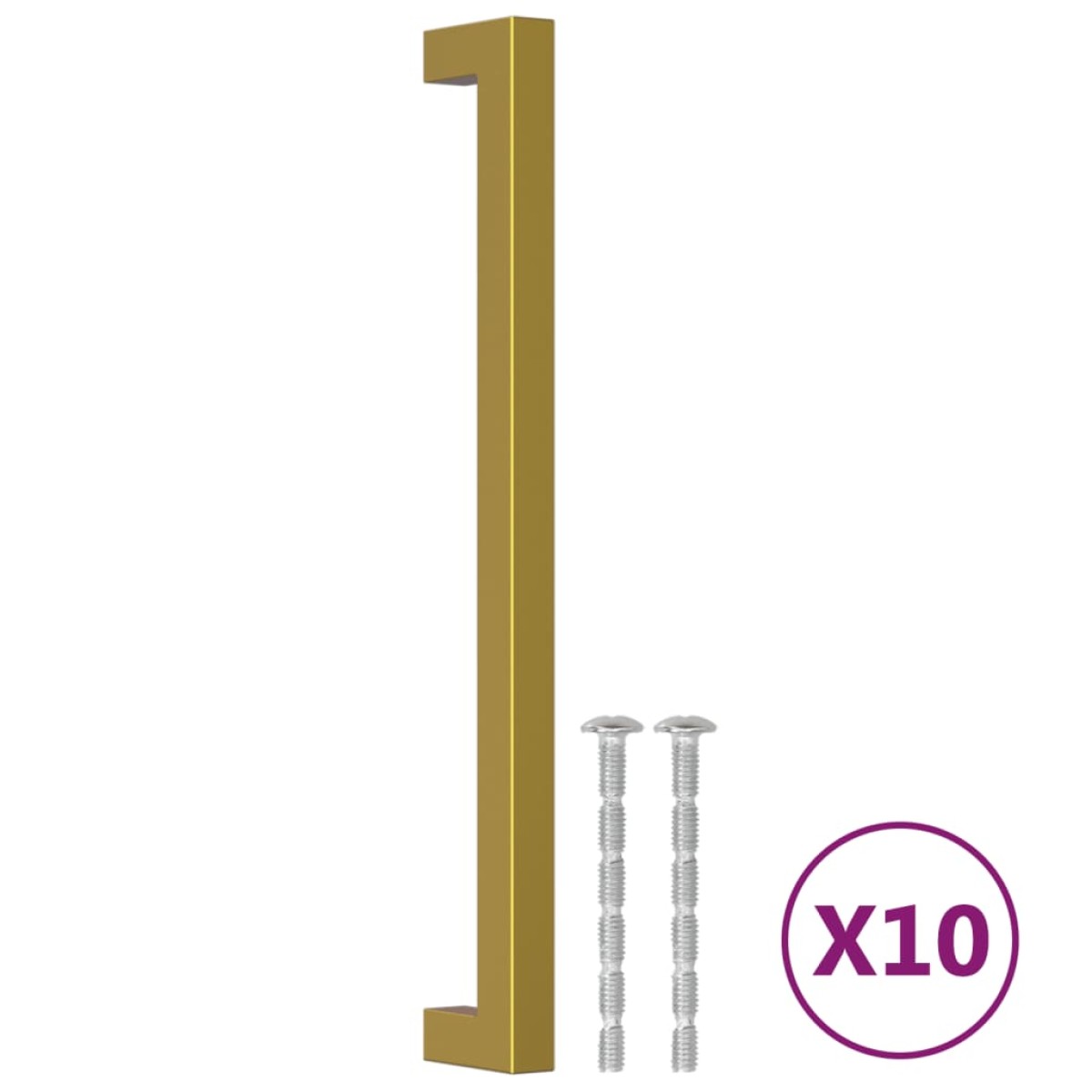 vidaXL Λαβές Ντουλαπιών 10 τεμ. Χρυσές 224 χιλ. από Ανοξείδωτο Ατσάλι