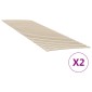 vidaXL Τελάρα Κρεβατιού με 48 Σανίδες 2 Τεμ. 70 x 200 εκ.