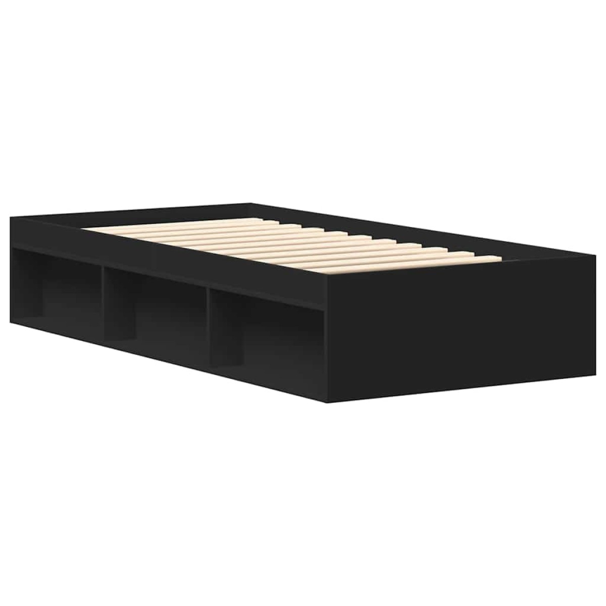 vidaXL Πλαίσιο Κρεβατιού Μαύρο 90x200 cm