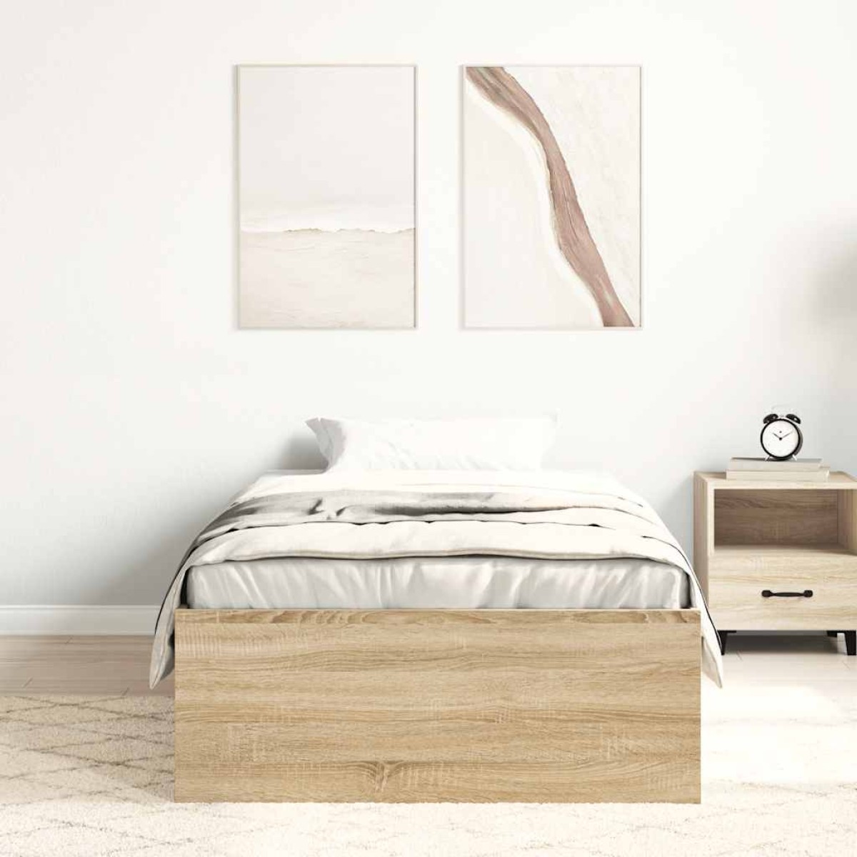 vidaXL Πλαίσιο Κρεβατιού Sonoma Δρυς 100x200 εκ.