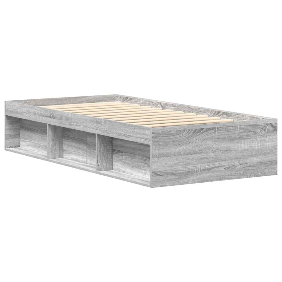 vidaXL Πλαίσιο Κρεβατιού Γκρι Sonoma 90 x 190 εκ.