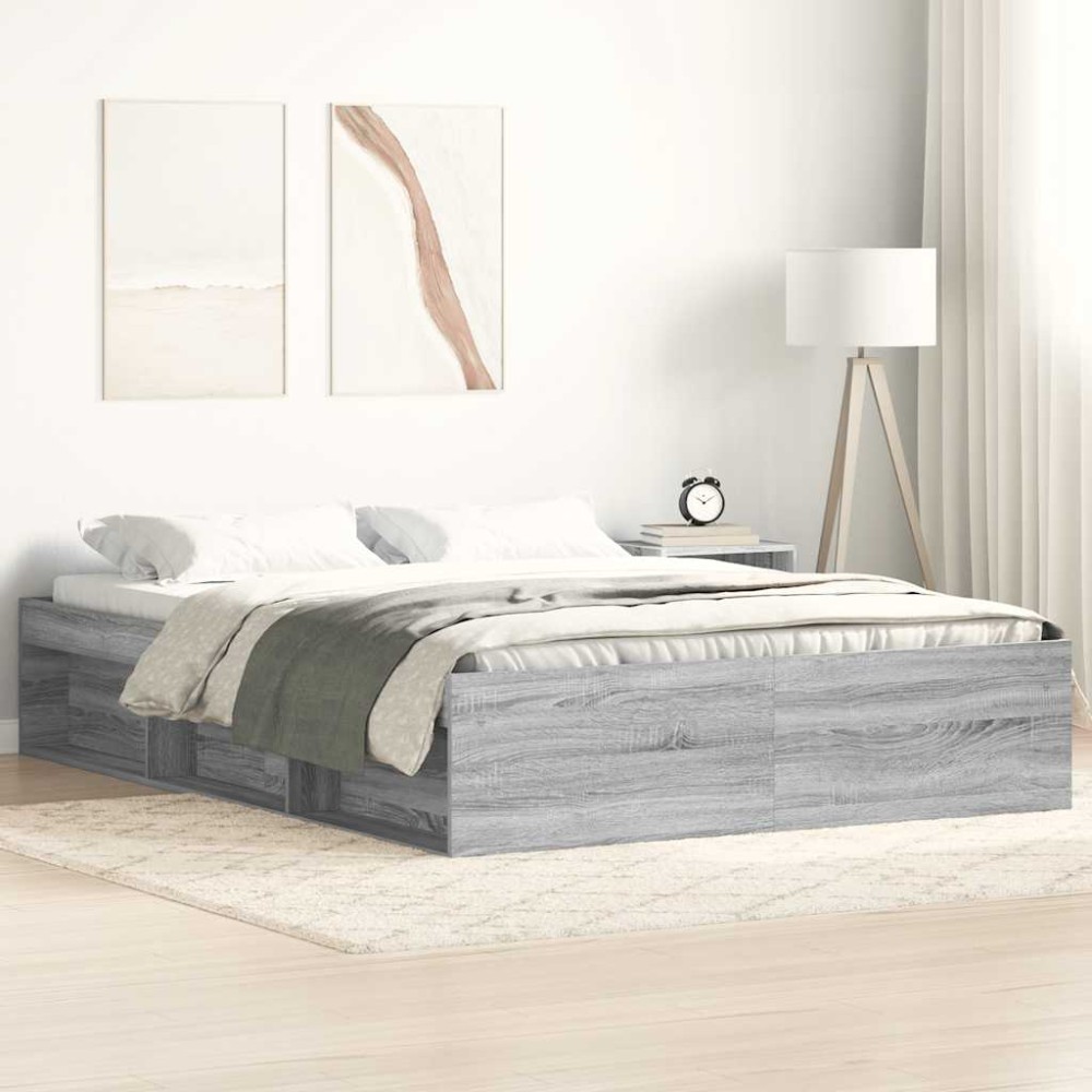 vidaXL Πλαίσιο Κρεβατιού Γκρι Sonoma 120x200 εκ.