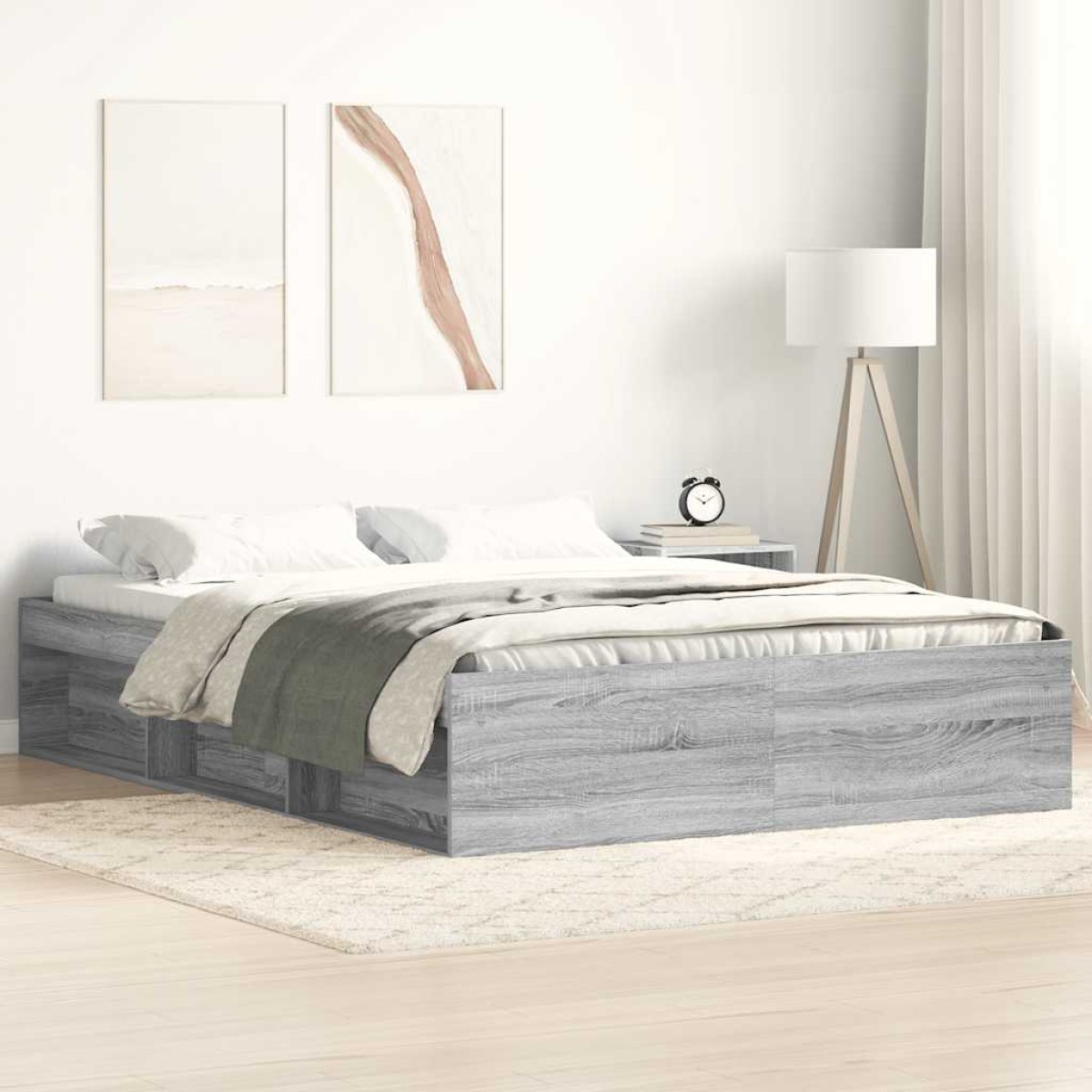 vidaXL Πλαίσιο Κρεβατιού Γκρι Sonoma 120x200 εκ.