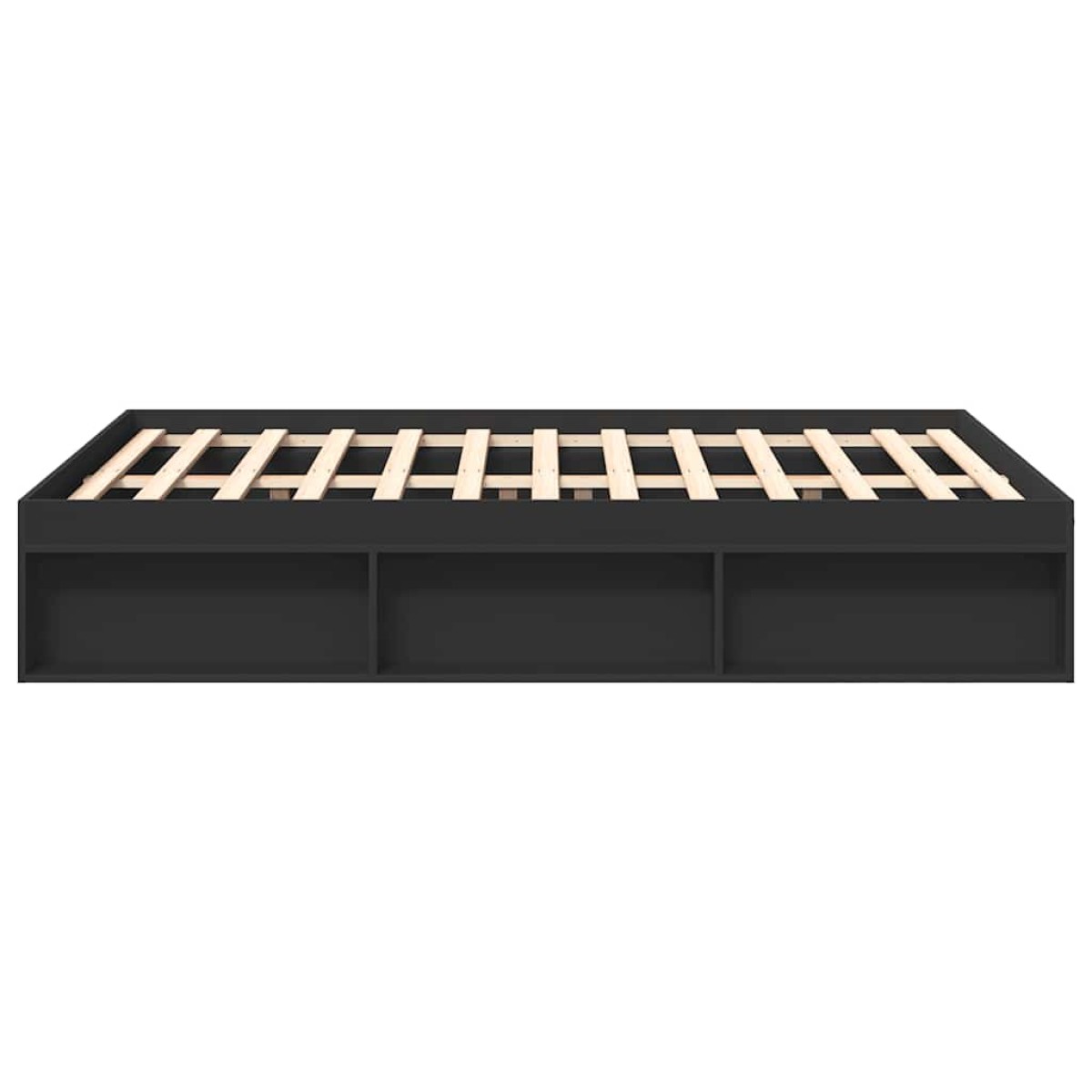 vidaXL Πλαίσιο Κρεβατιού Μαύρο 140 x 200 εκ.