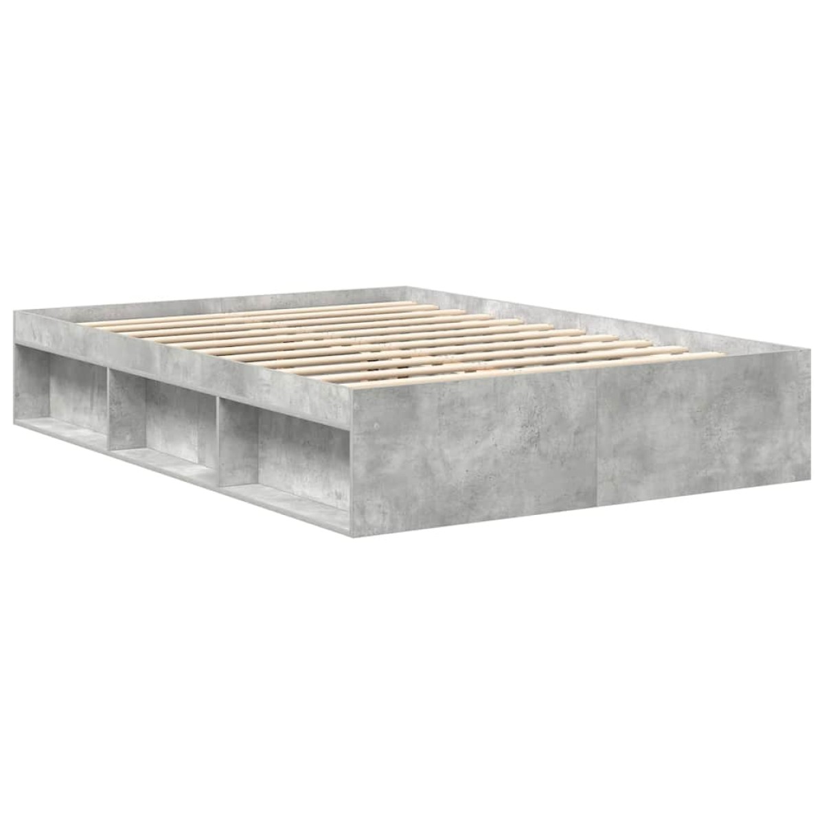 vidaXL Πλαίσιο Κρεβατιού Γκρι Σκυροδέματος 150 x 200 εκ. King Size