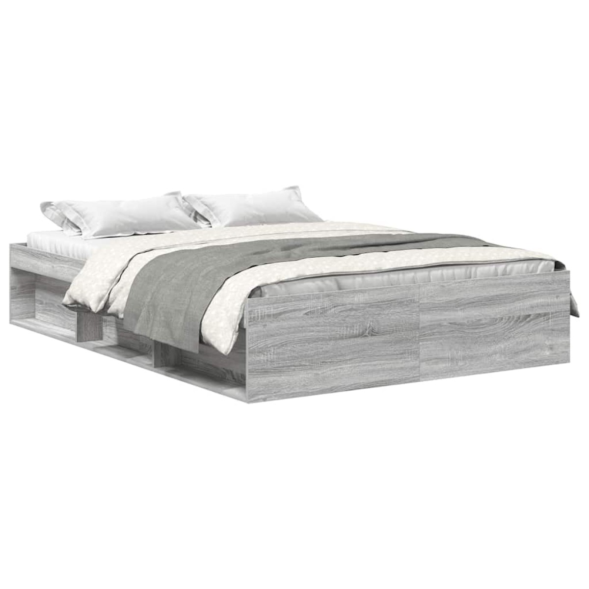 vidaXL Πλαίσιο Κρεβατιού Γκρι Sonoma 150 x 200 εκ. King Size