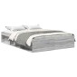 vidaXL Πλαίσιο Κρεβατιού Γκρι Sonoma 150 x 200 εκ. King Size