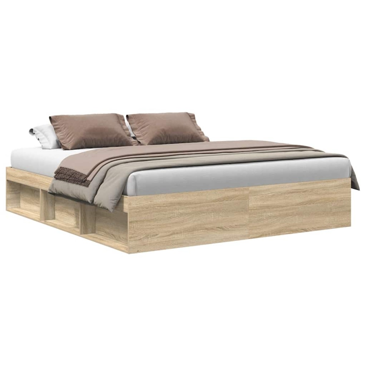 vidaXL Πλαίσιο Κρεβατιού Sonoma Δρυς 180 x 200 εκ. Super King