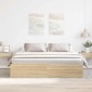 vidaXL Πλαίσιο Κρεβατιού Sonoma Δρυς 180 x 200 εκ. Super King