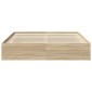 vidaXL Πλαίσιο Κρεβατιού Sonoma Δρυς 180 x 200 εκ. Super King
