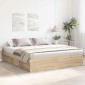 vidaXL Πλαίσιο Κρεβατιού Sonoma Δρυς 180 x 200 εκ. Super King
