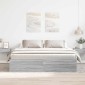 vidaXL Πλαίσιο Κρεβατιού Γκρι Sonoma 180 x 200 εκ. Super King
