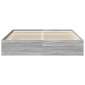 vidaXL Πλαίσιο Κρεβατιού Γκρι Sonoma 180 x 200 εκ. Super King