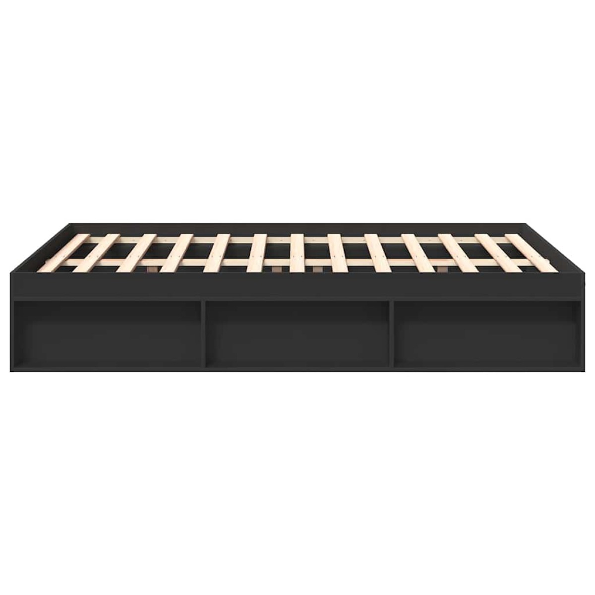 vidaXL Πλαίσιο Κρεβατιού Μαύρο 120 x 190 εκ. Small Double