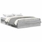 vidaXL Πλαίσιο Κρεβατιού Γκρι Sonoma 120x190 εκ. Small Double