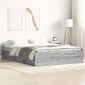 vidaXL Πλαίσιο Κρεβατιού Γκρι Sonoma 120x190 εκ. Small Double