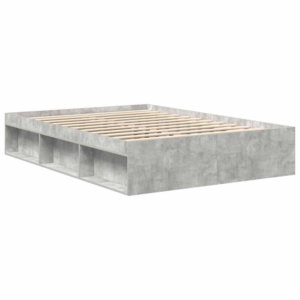 vidaXL Πλαίσιο Κρεβατιού Γκρι Σκυροδέματος 140x190 εκ.