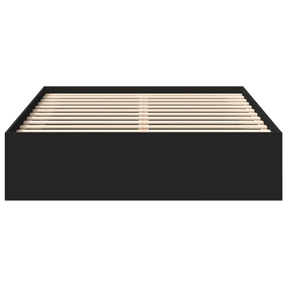 vidaXL Πλαίσιο Κρεβατιού Μαύρο 135x190 εκ. Double
