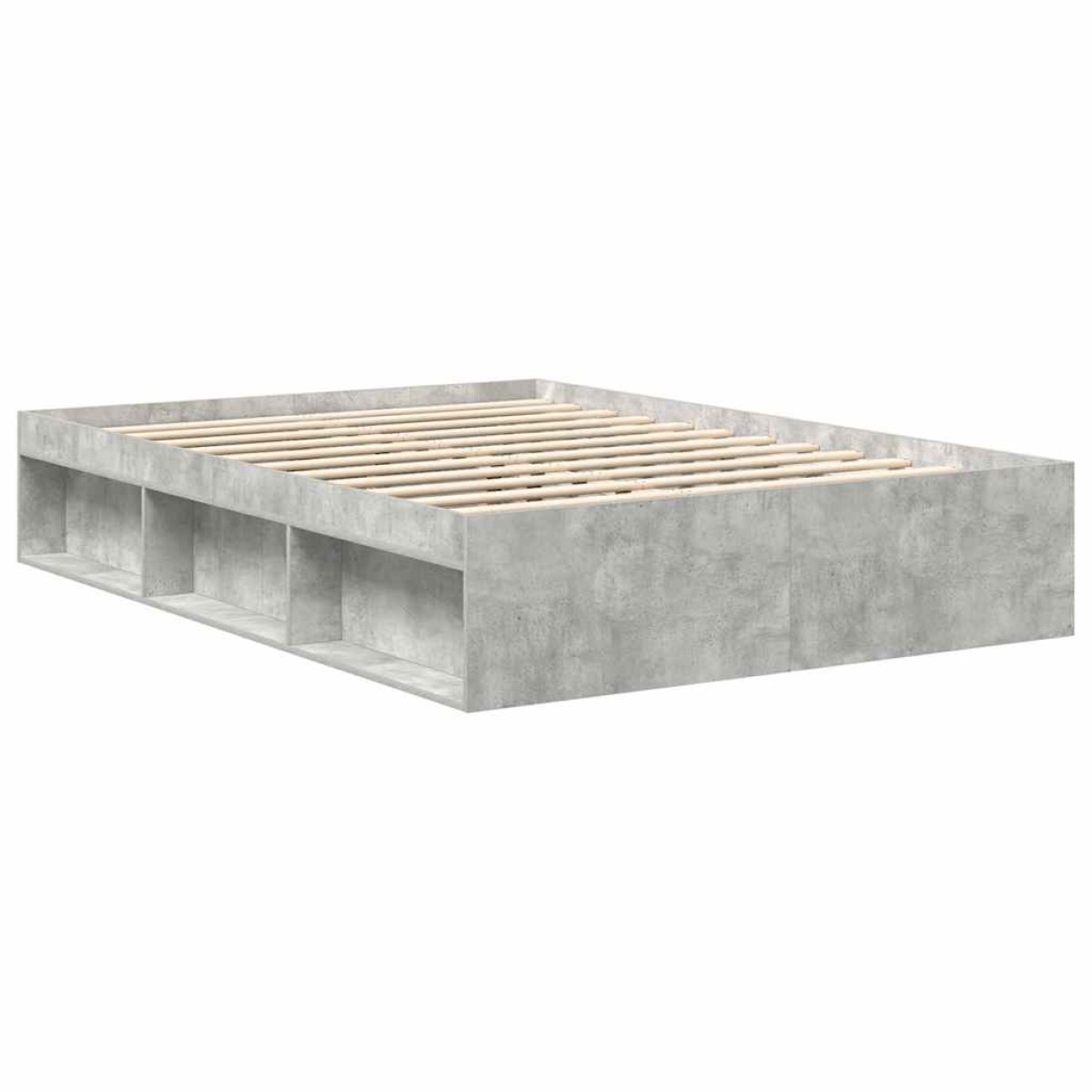 vidaXL Πλαίσιο Κρεβατιού Γκρι Σκυροδέματος 135x190 εκ. Double