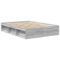 vidaXL Πλαίσιο Κρεβατιού Γκρι Sonoma 135 x 190 εκ. Double