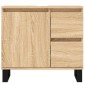 vidaXL Πλαίσιο Κρεβατιού Γκρι Sonoma 135 x 190 εκ. Double